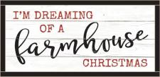 Farmhouse Christmas  RED.. Framed Wall Sign