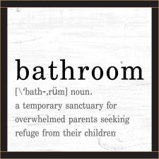 Bathroom Definition Framed Wall Sign