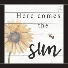 Here Comes The Sun Framed Wall Sign