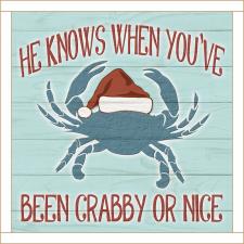 Crabby or Nice Framed Wall Sign