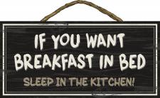 Breakfast In Bed Rope Hanger Sign