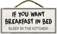 Breakfast In Bed Rope Hanger Sign