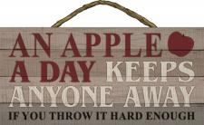 An apple a day Rope Hanger Sign