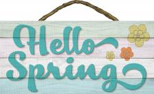 Hello Sping Rope Hanger Sign