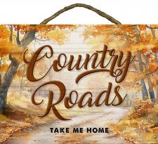 Country roads take me home Slat Rope Hanger