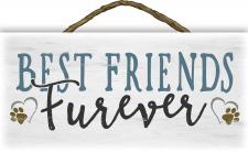 Best Friends Fur~ever Rope Hanger Sign